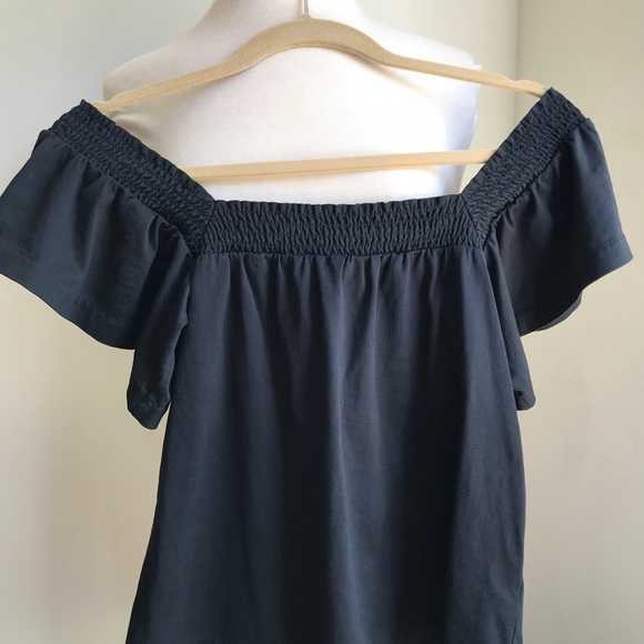 J. Crew Tops - J. Crew Black off the shoulder top.